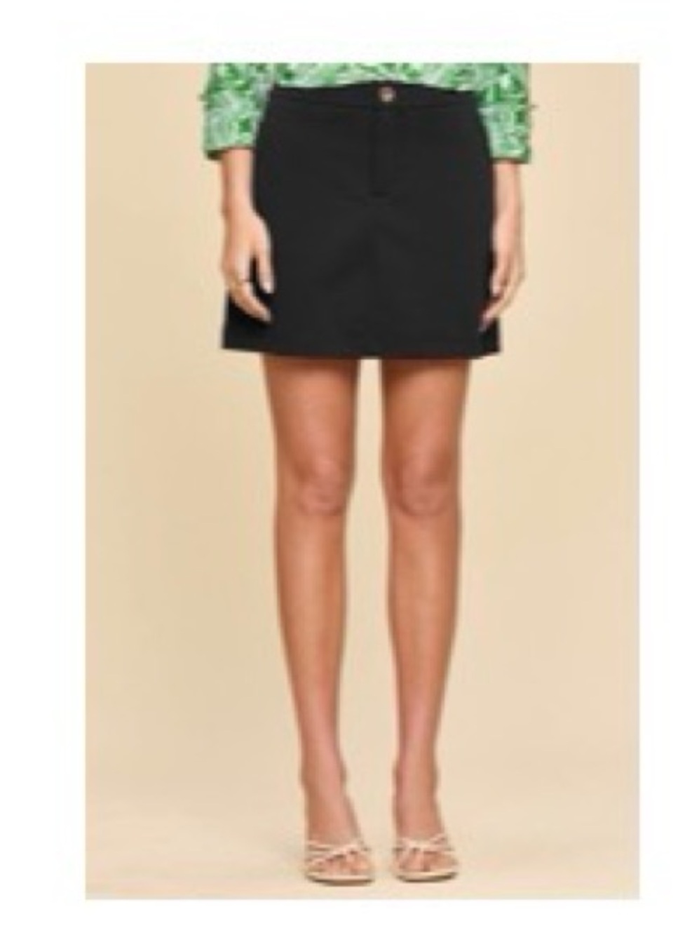 Dear Scarlett Classic Black Mini Skort - Sleek A-Line Style